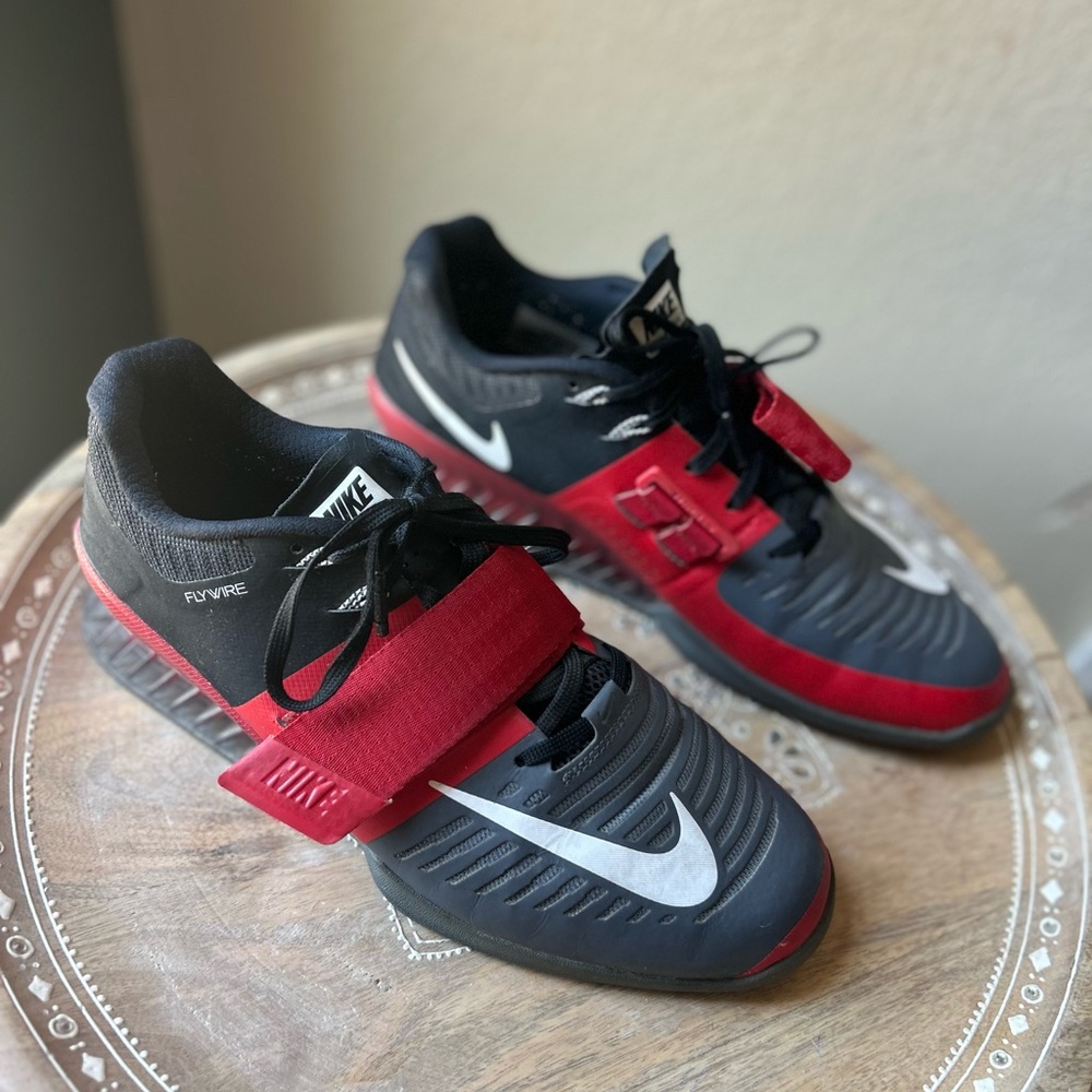 Nike Romaleos 3 Men's Weightlifting Shoes Black Red Gray White - Picture 4 of 7